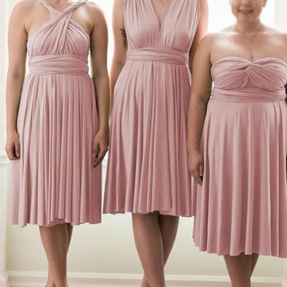 NIB Amazon Lxhome Multi-Way Plus Size Black Knee-Length Dress - Picture 3 of 4